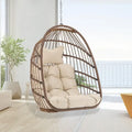 Chaise suspendue en forme d'œuf sans support | Rotin | 158 kg | Intérieur et Extérieur
