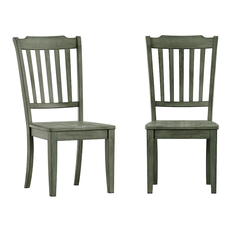 Chaises de salle à manger Ronda en bois à dossier à lattes (lot de 2)