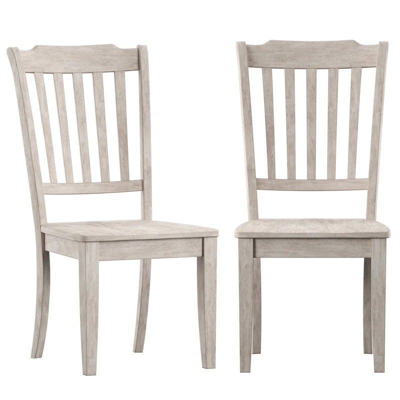 Chaises de salle à manger Ronda en bois à dossier à lattes (lot de 2)