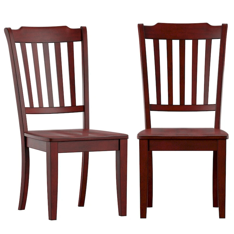 Chaises de salle à manger Ronda en bois à dossier à lattes (lot de 2)