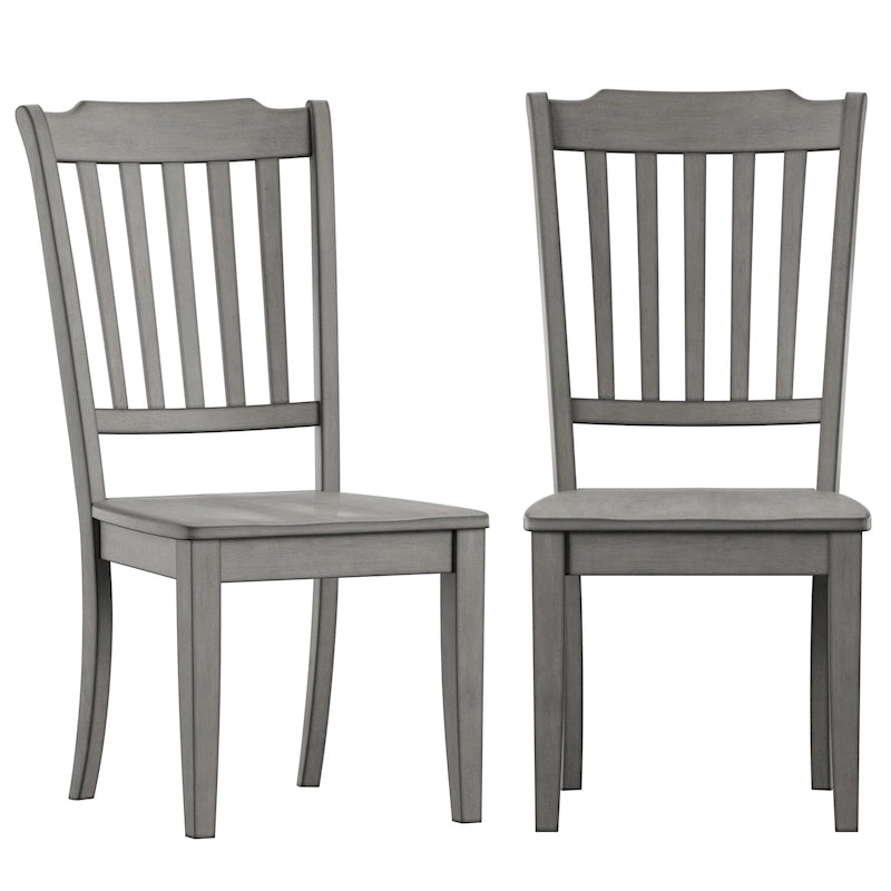 Chaises de salle à manger Ronda en bois à dossier à lattes (lot de 2)