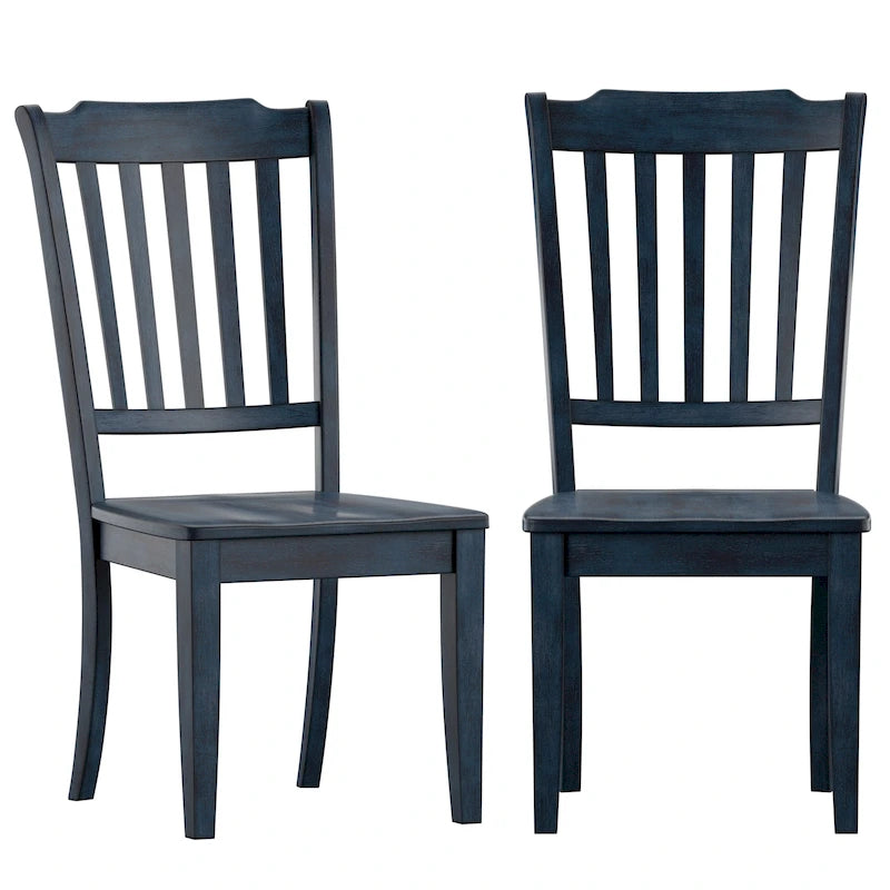 Chaises de salle à manger Ronda en bois à dossier à lattes (lot de 2)