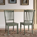 Chaises de salle à manger Ronda en bois à dossier à lattes (lot de 2)