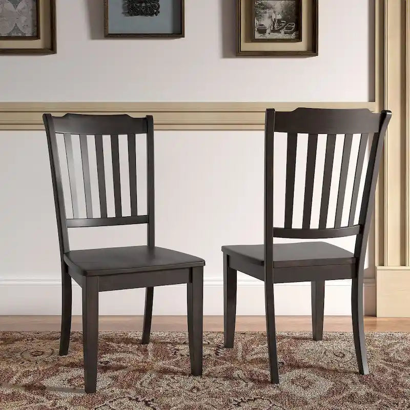 Chaises de salle à manger Ronda en bois à dossier à lattes (lot de 2)