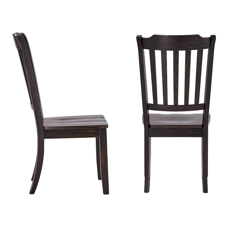 Chaises de salle à manger Ronda en bois à dossier à lattes (lot de 2)
