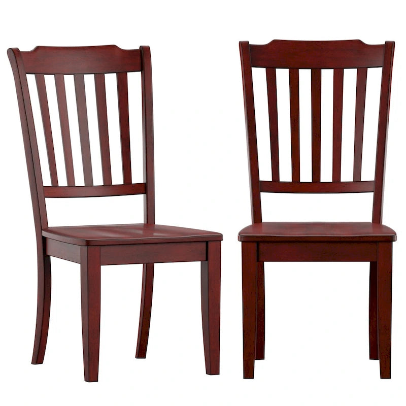 Chaises de salle à manger Ronda en bois à dossier à lattes (lot de 2)