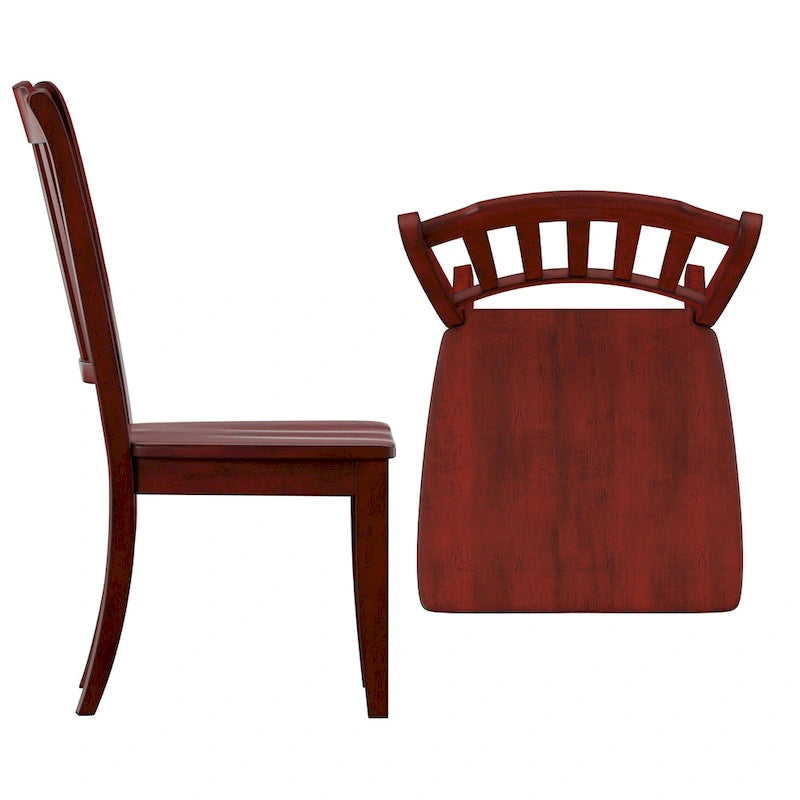Chaises de salle à manger Ronda en bois à dossier à lattes (lot de 2)