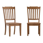 Chaises de salle à manger Ronda en bois à dossier à lattes (lot de 2)