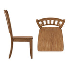 Chaises de salle à manger Ronda en bois à dossier à lattes (lot de 2)