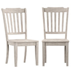 Chaises de salle à manger Ronda en bois à dossier à lattes (lot de 2)
