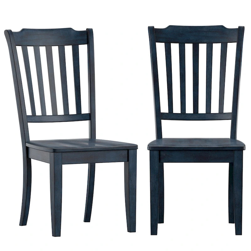 Chaises de salle à manger Ronda en bois à dossier à lattes (lot de 2)