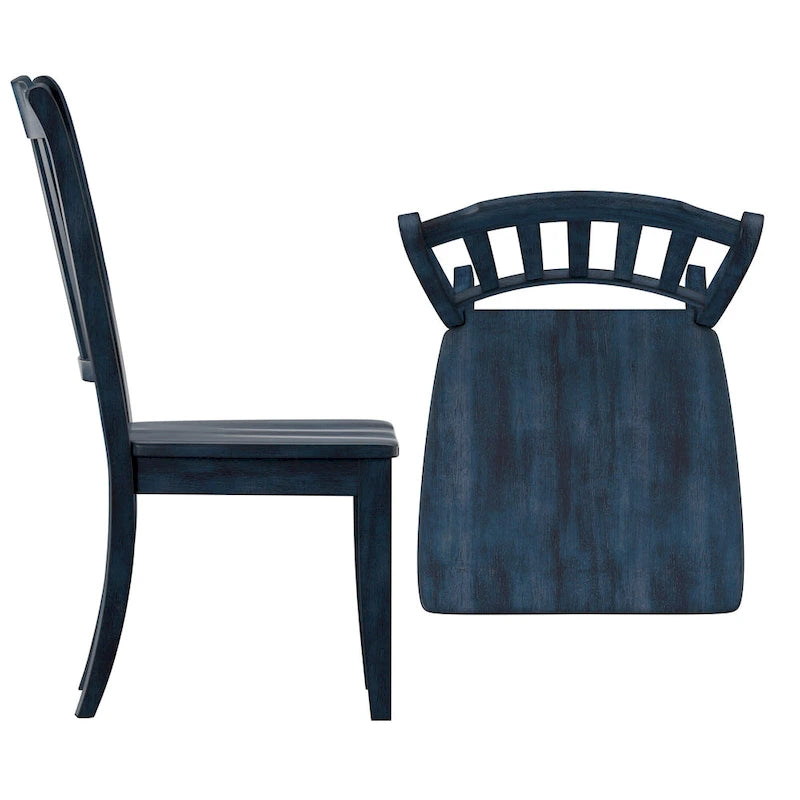 Chaises de salle à manger Ronda en bois à dossier à lattes (lot de 2)