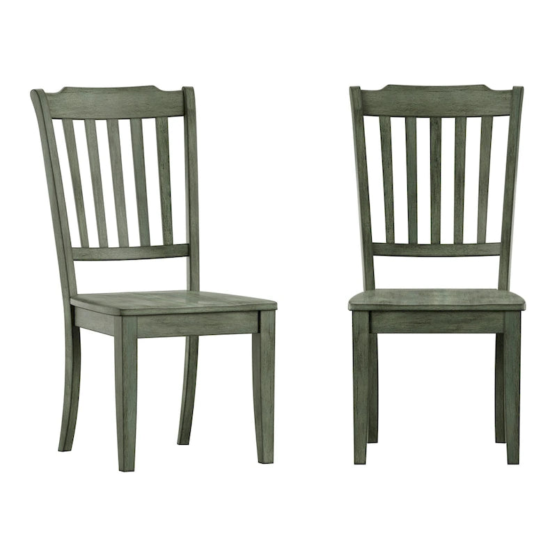 Chaises de salle à manger Ronda en bois à dossier à lattes (lot de 2)