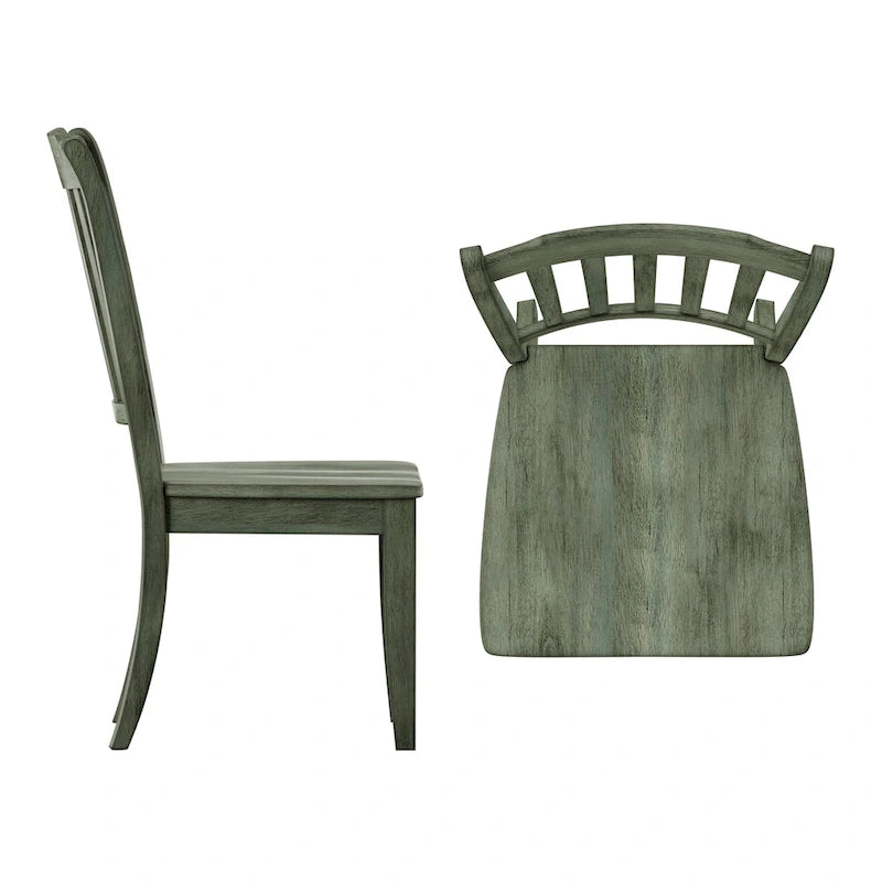 Chaises de salle à manger Ronda en bois à dossier à lattes (lot de 2)