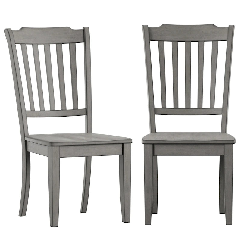 Chaises de salle à manger Ronda en bois à dossier à lattes (lot de 2)
