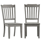 Chaises de salle à manger Ronda en bois à dossier à lattes (lot de 2)