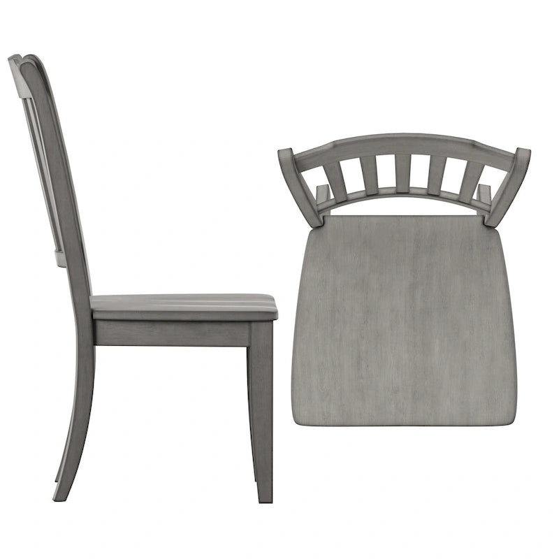 Chaises de salle à manger Ronda en bois à dossier à lattes (lot de 2)