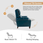 Fauteuil inclinable en cuir véritable multicolore de style Mid-Century avec garniture cloutée, lot de 2