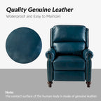 Fauteuil inclinable en cuir véritable multicolore de style Mid-Century avec garniture cloutée, lot de 2