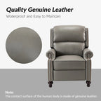 Fauteuil inclinable en cuir véritable multicolore de style Mid-Century avec garniture cloutée, lot de 2