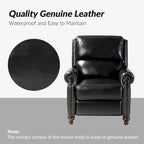 Fauteuil inclinable en cuir véritable multicolore de style Mid-Century avec garniture cloutée, lot de 2