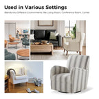 Fauteuil pivotant traditionnel à rayures jacobines bleues/bleues marines/noires/grises, lot de 2