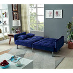75.6 Joli canapé-lit convertible en velours Futon Causeuses