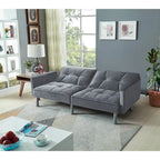 75.6 Joli canapé-lit convertible en velours Futon Causeuses