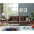 75.6 Joli canapé-lit convertible en velours Futon Causeuses