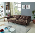 75.6 Joli canapé-lit convertible en velours Futon Causeuses