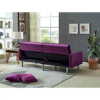 75.6 Joli canapé-lit convertible en velours Futon Causeuses