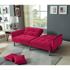 75.6 Joli canapé-lit convertible en velours Futon Causeuses