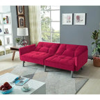 75.6 Joli canapé-lit convertible en velours Futon Causeuses