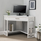 Bureau d'angle style Mission – 7 couleurs, 1 personne, bois massif