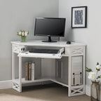 Bureau d'angle style Mission – 7 couleurs, 1 personne, bois massif