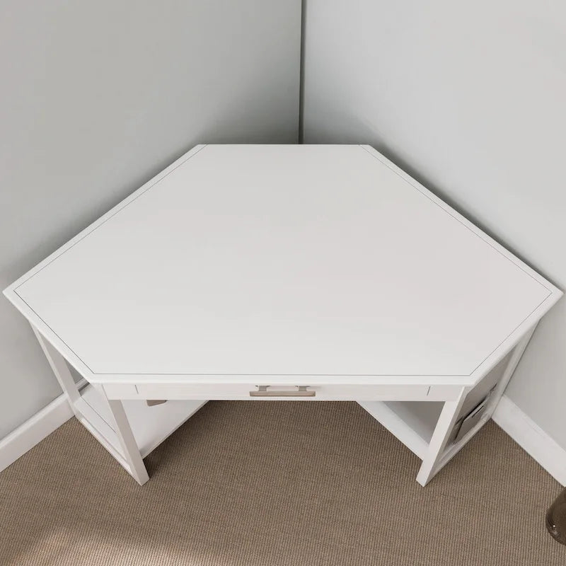 Bureau d'angle style Mission – 7 couleurs, 1 personne, bois massif
