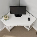 Bureau d'angle style Mission – 7 couleurs, 1 personne, bois massif