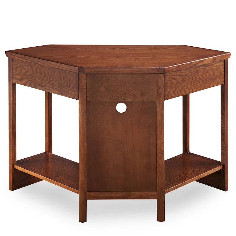 Bureau d'angle style Mission – 7 couleurs, 1 personne, bois massif