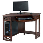 Bureau d'angle style Mission – 7 couleurs, 1 personne, bois massif