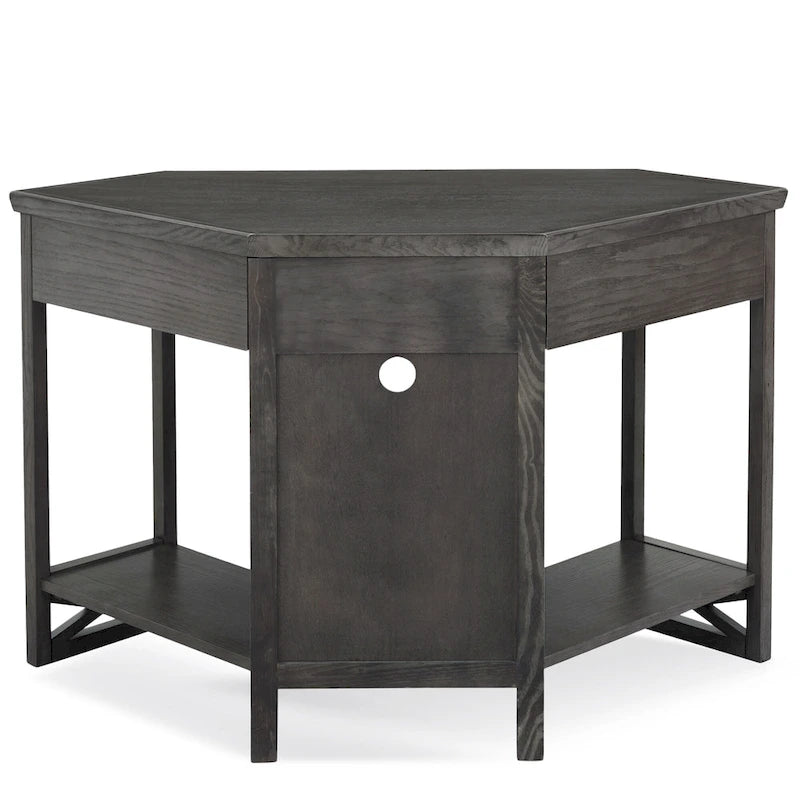 Bureau d'angle style Mission – 7 couleurs, 1 personne, bois massif