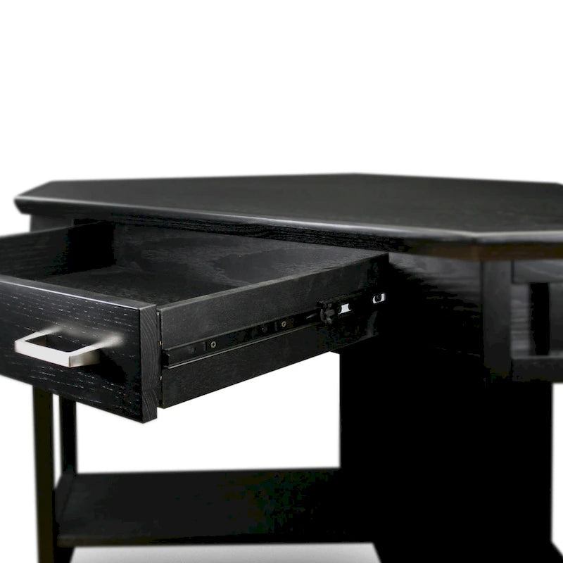 Bureau d'angle style Mission – 7 couleurs, 1 personne, bois massif
