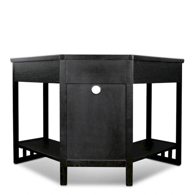 Bureau d'angle style Mission – 7 couleurs, 1 personne, bois massif