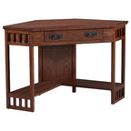 Bureau d'angle style Mission – 7 couleurs, 1 personne, bois massif