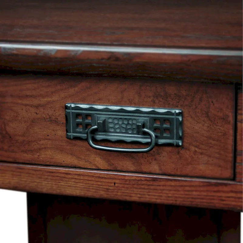 Bureau d'angle style Mission – 7 couleurs, 1 personne, bois massif