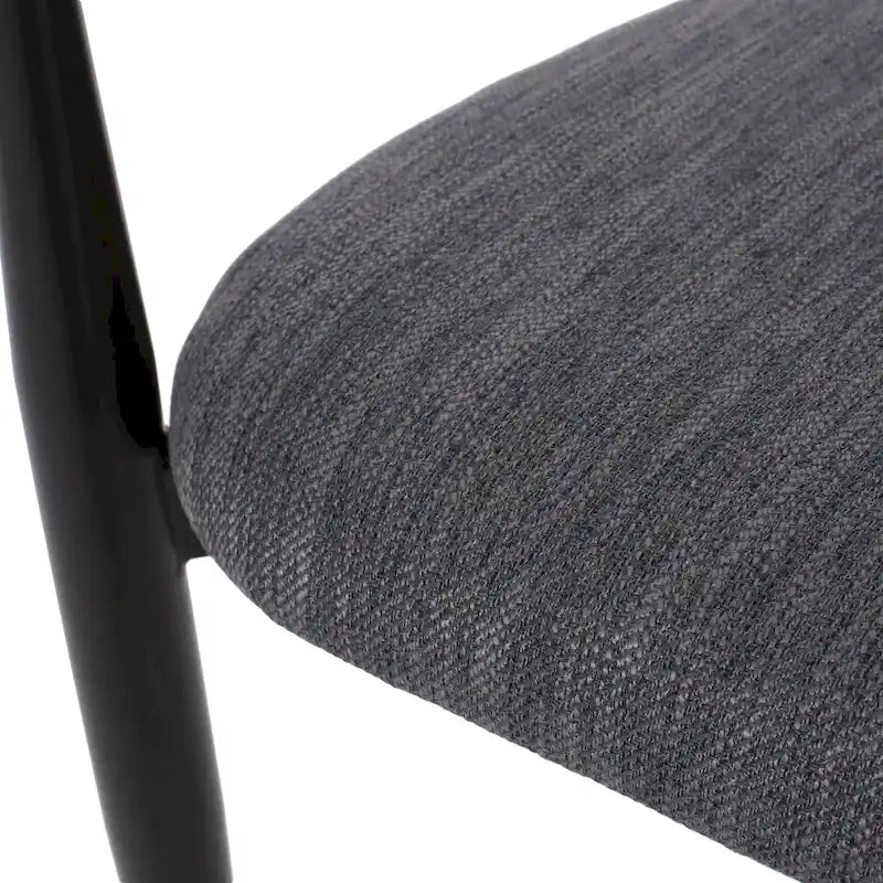 Chaise de salle à manger capitonnée noire/dorée, style moderne, lot de 2