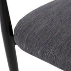 Chaise de salle à manger capitonnée noire/dorée, style moderne, lot de 2
