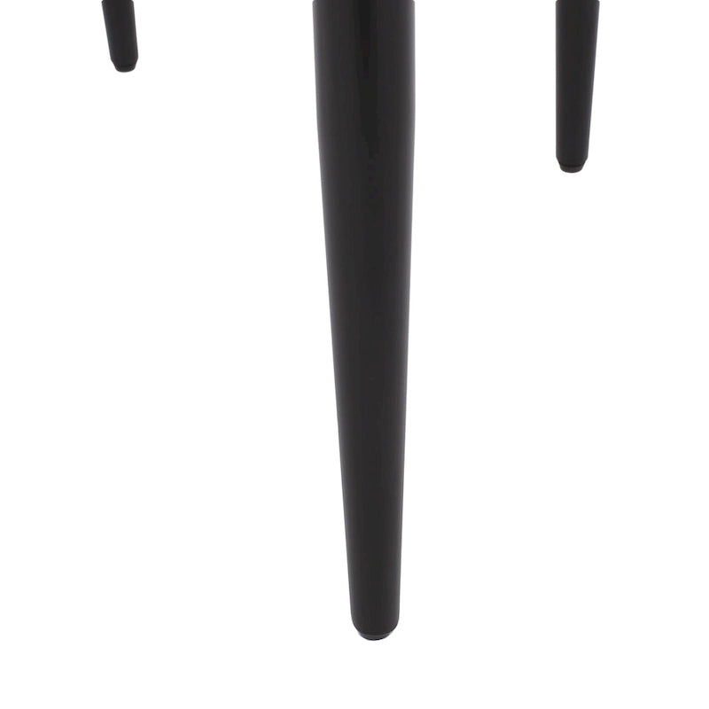 Chaise de salle à manger capitonnée noire/dorée, style moderne, lot de 2