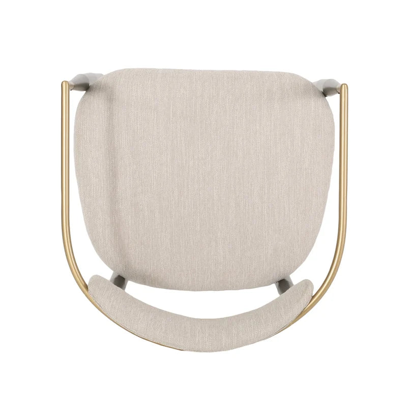 Chaise de salle à manger capitonnée noire/dorée, style moderne, lot de 2