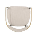 Chaise de salle à manger capitonnée noire/dorée, style moderne, lot de 2