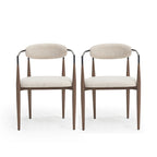 Chaise de salle à manger capitonnée noire/dorée, style moderne, lot de 2